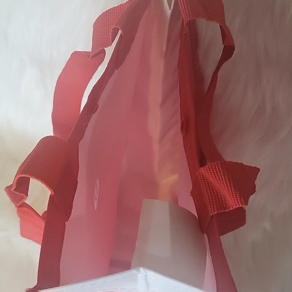 lululemon athletica Red and White Tote Bag Set